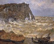 Claude Monet Rough Sea at Etretat Germany oil painting artist